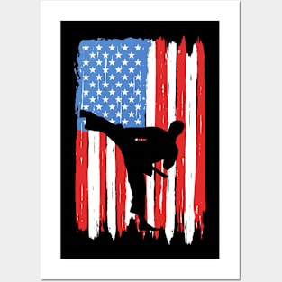 American Flag TaeKwonDo Graphic Posters and Art